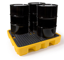 4 Drum Polyethylene Spill Pallet